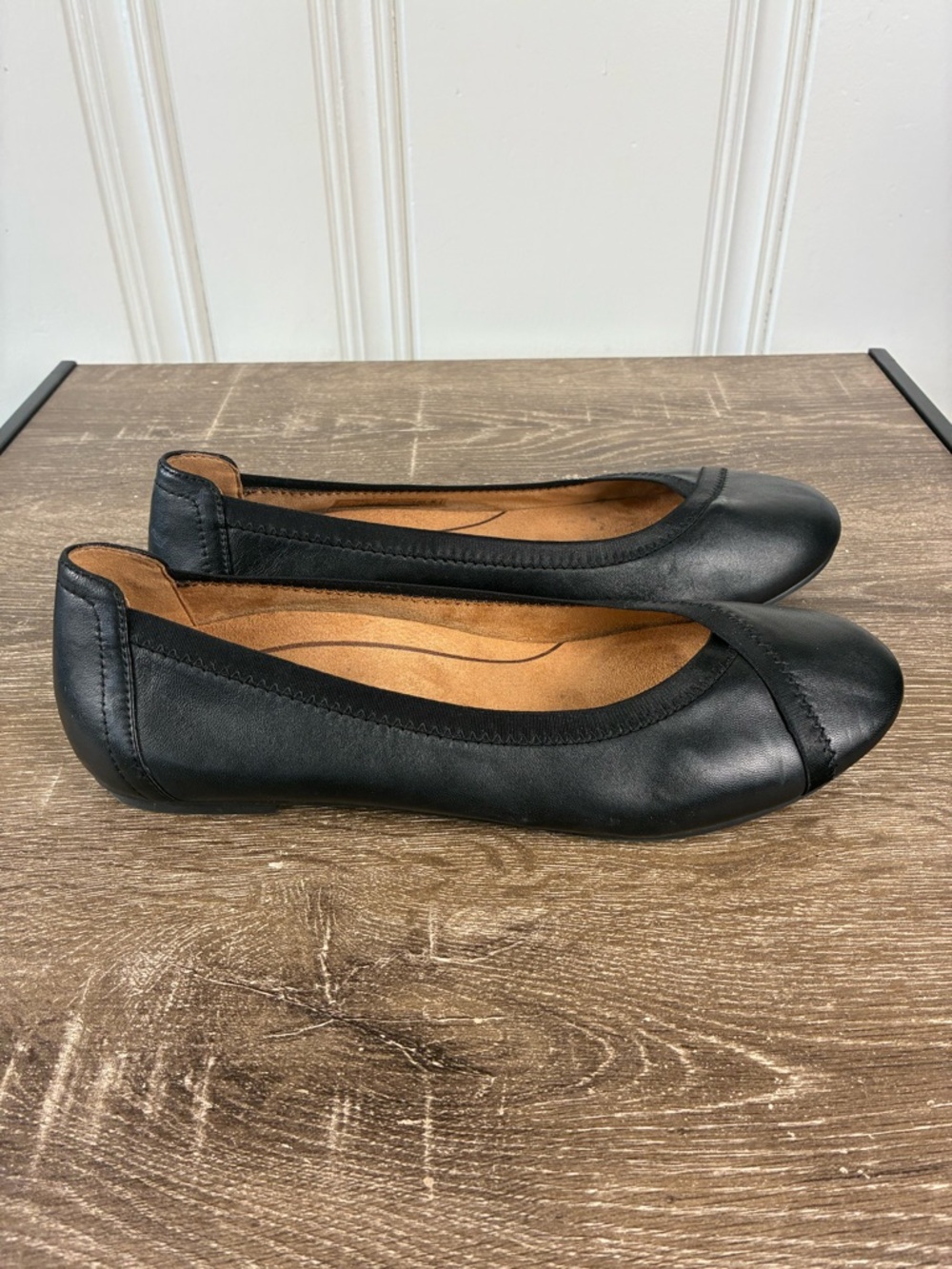 NEW Vionic Caroll Ballet Flat Black Comfort Shoe Women's Size 8